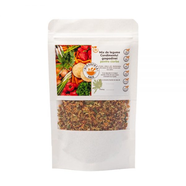 Mix de Legume Deshidratate pentru Ciorbe, Ingrediente Naturale pentru Savoare și Energie, Fără Conservanți 90g